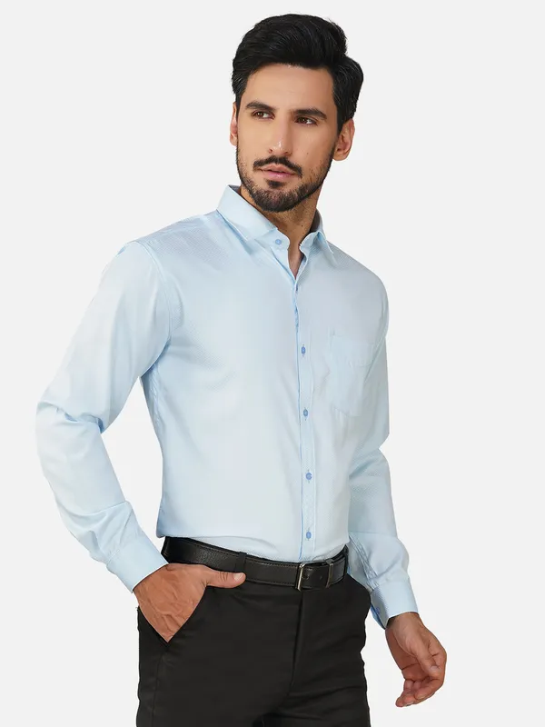 Sky_Blue_Trendy_Design_Plain_Shirt_For_Men