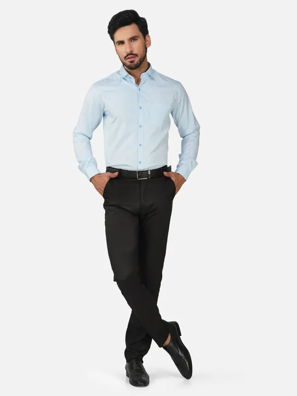 Sky_Blue_Trendy_Design_Plain_Shirt_For_Men