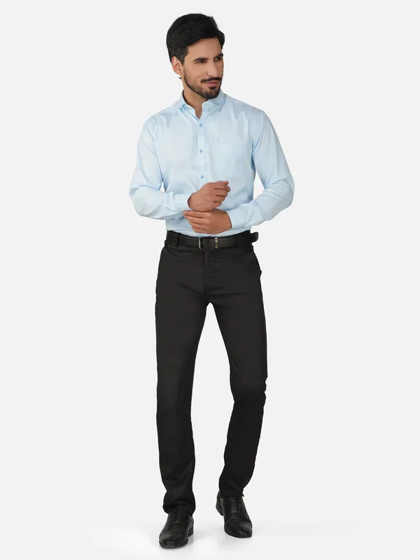 Sky_Blue_Trendy_Design_Plain_Shirt_For_Men