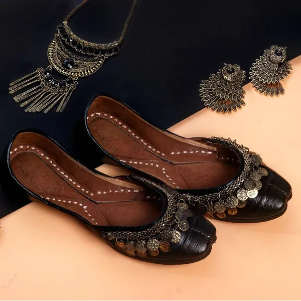 Handmade_Black_Brass_Coin_Payal_Jutti