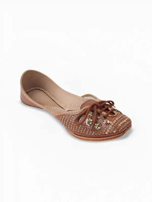 Handmade_LaceUp_Shoe_Jutti_For_Women's