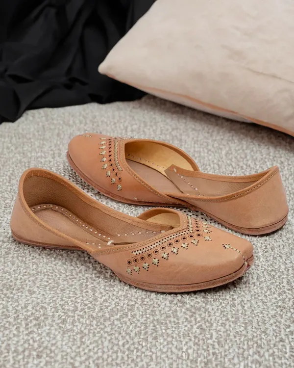 Handmade_BoHo_Nude_Jutti_For_Women's