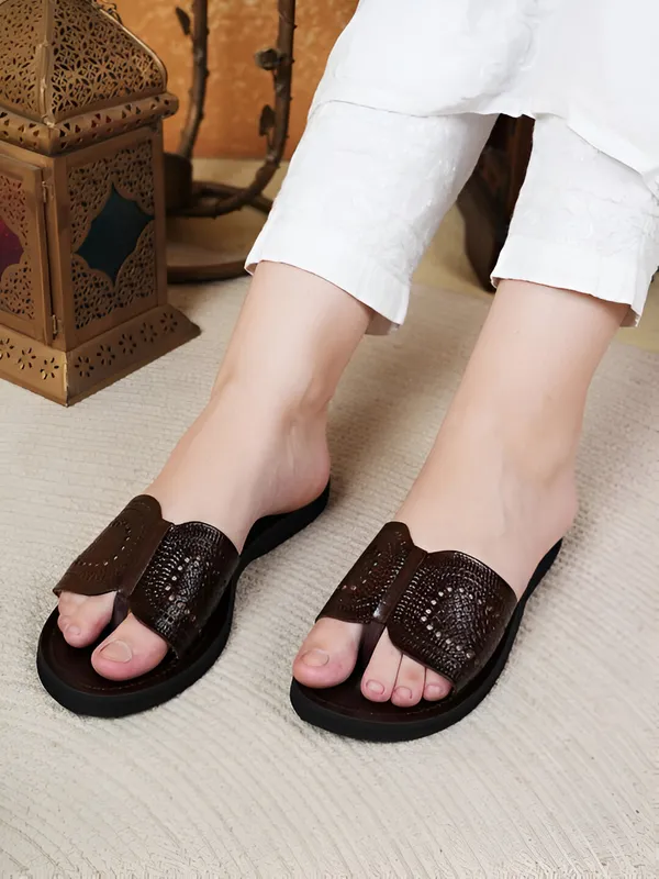 Handmade_Brown_Leather__Slipon_For_Women