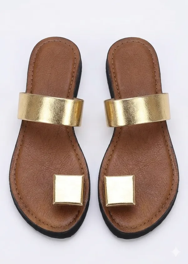 Golden_Square_Toe_Handmade_Kolhapuri