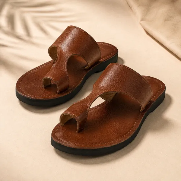 Handmade_Men’s_Single-Strap_Toe-Loop_Leather_Sandals_|_Minimalist_Ethnic_Slides