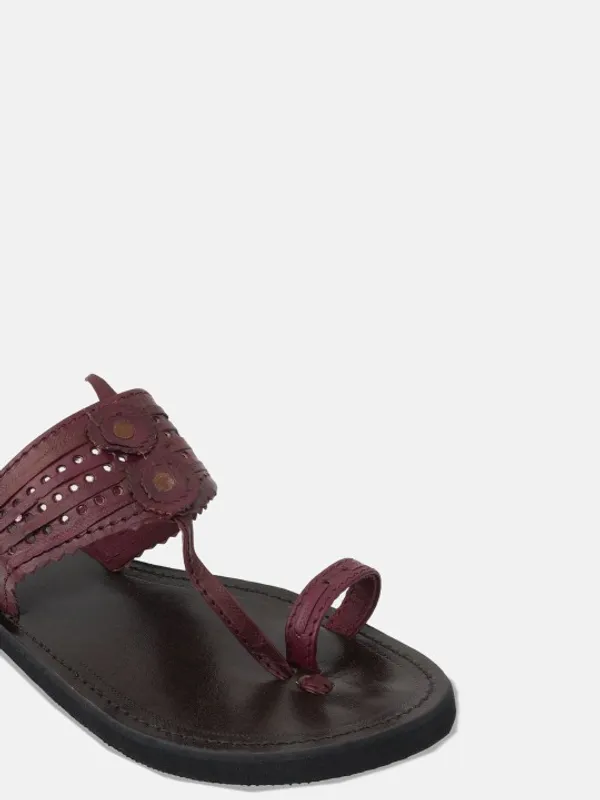 Handmade_Mahroon_Ebony_Kolhapuri