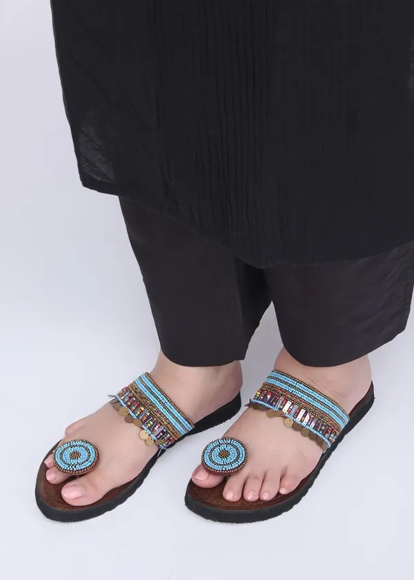 Sky_African_Beads_Work_Kolhapuri_–_Handmade_Elegance_with_a_Traditional_Indian_Soul