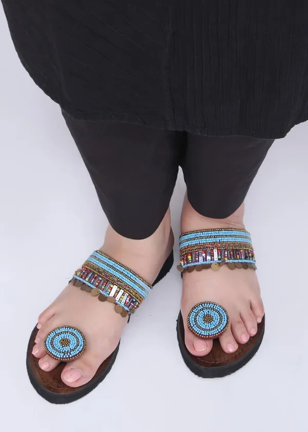 Sky_African_Beads_Work_Kolhapuri_–_Handmade_Elegance_with_a_Traditional_Indian_Soul