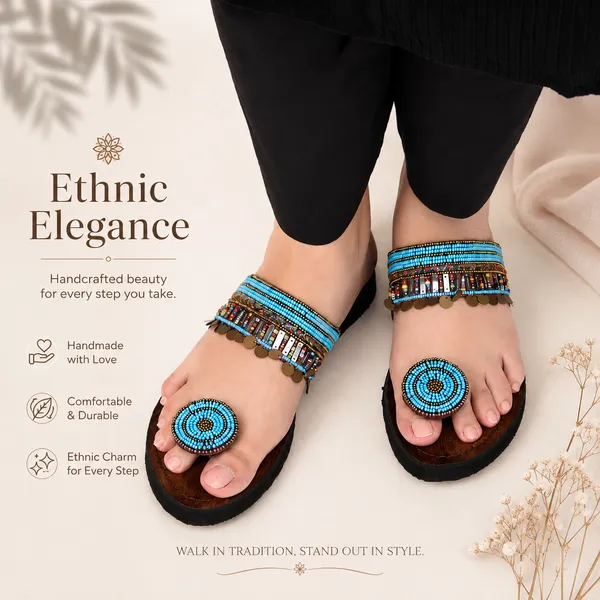 Sky_African_Beads_Work_Kolhapuri_–_Handmade_Elegance_with_a_Traditional_Indian_Soul
