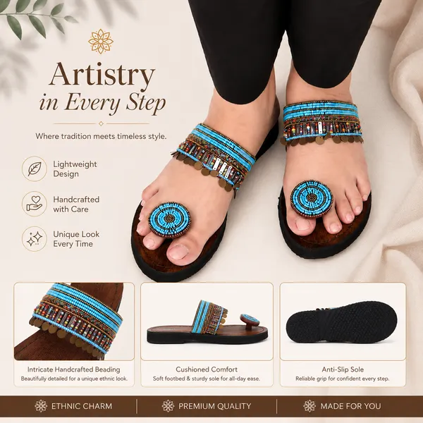Sky_African_Beads_Work_Kolhapuri_–_Handmade_Elegance_with_a_Traditional_Indian_Soul