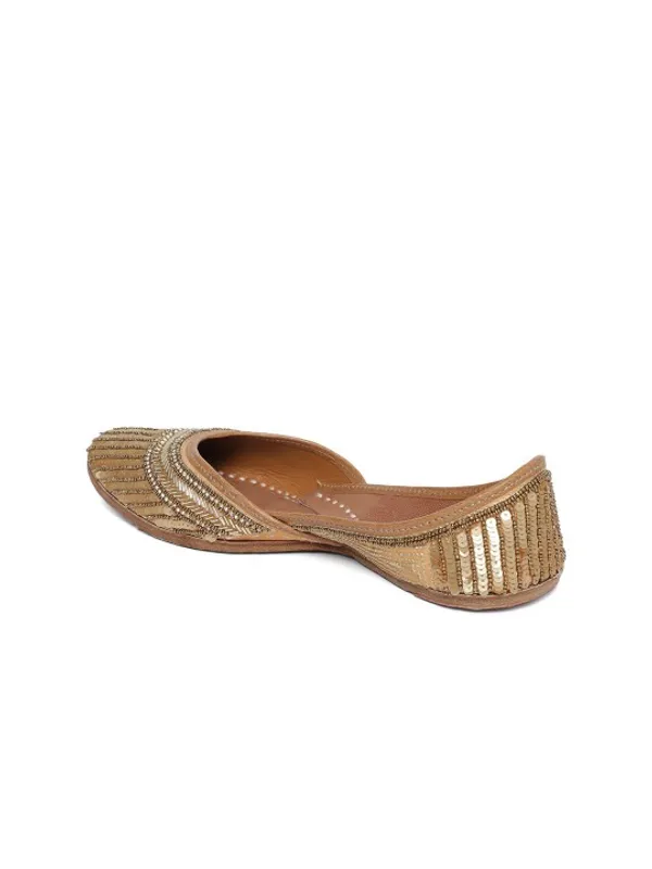 Handmade_UrbanicIndia_Pearl_Jutti_–_Women’s_Gold-Toned_Leather_Embellished_Mojari_Flats