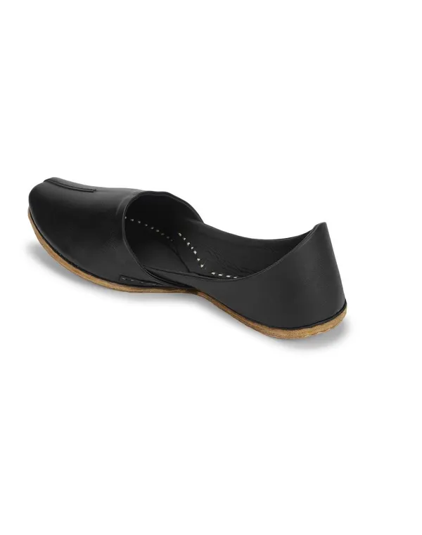 Urbanicindia_Handmade_Black_Leather_Jutti_For_Men's