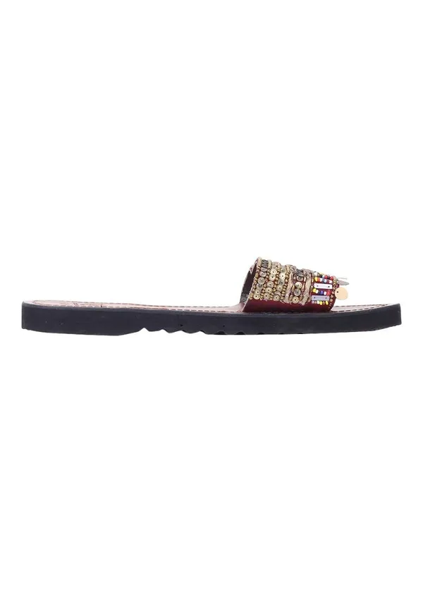 Urbanico_African_Beads_Slipon_Sliders_||_Women_Sequin_Detail_Leather_Slides