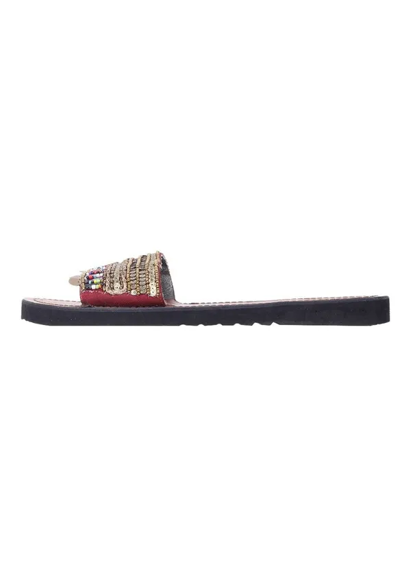 Urbanico_African_Beads_Slipon_Sliders_||_Women_Sequin_Detail_Leather_Slides