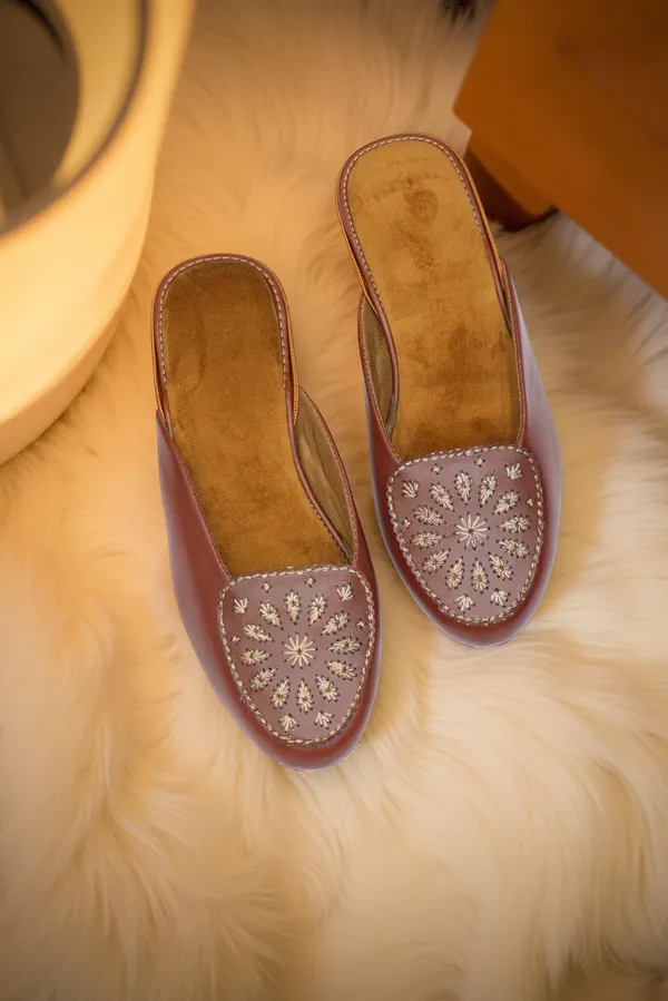 Handmade_Urbanico_Tan_Woven_Embroidered_Mules_–_Pure_Vegan_Comfort