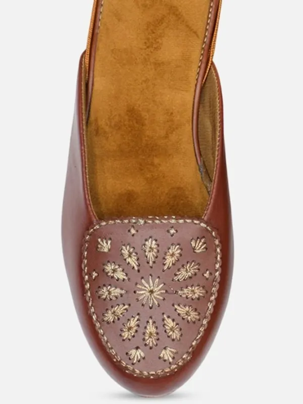 Handmade_Urbanico_Tan_Woven_Embroidered_Mules_–_Pure_Vegan_Comfort