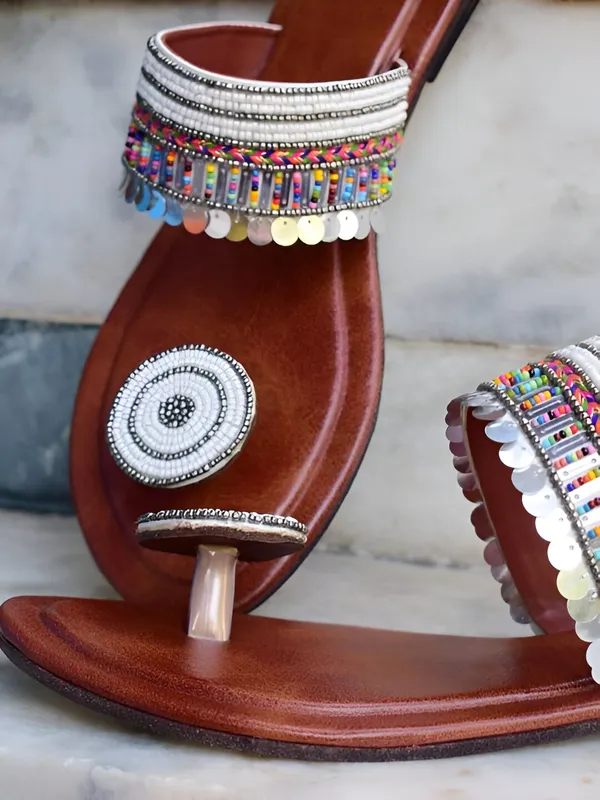 Handmade_Affrican_White_Beads_Kolhapuri_For_Women's