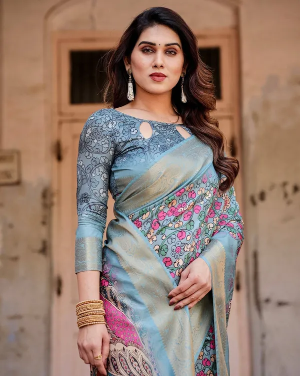 Sky_Blue_Tussar_Silk_Saree_with_Floral_Weaves_and_Ornamental_Pallu_Design