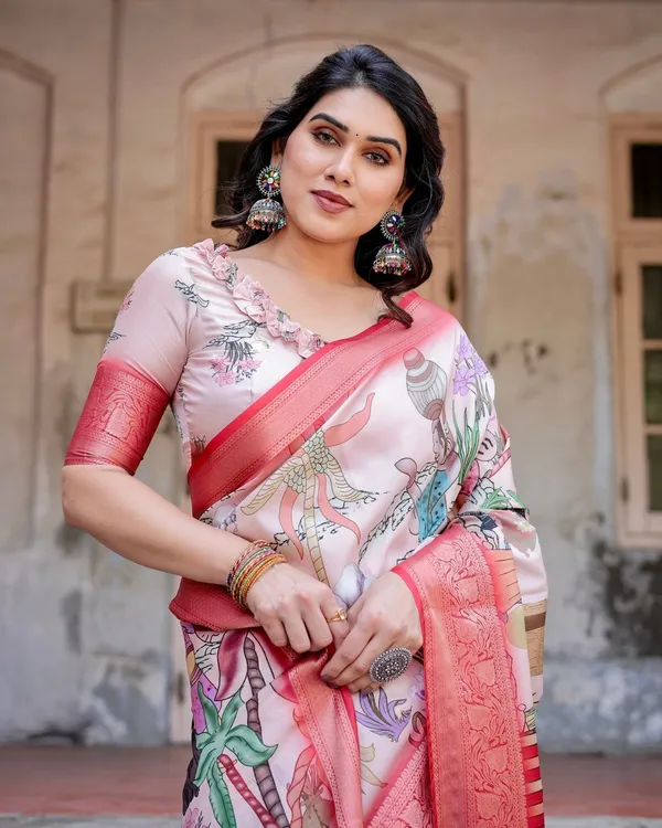 Blush_Pink_Digital_Print_Tussar_Silk_Saree_with_Vibrant_Storyline_Art