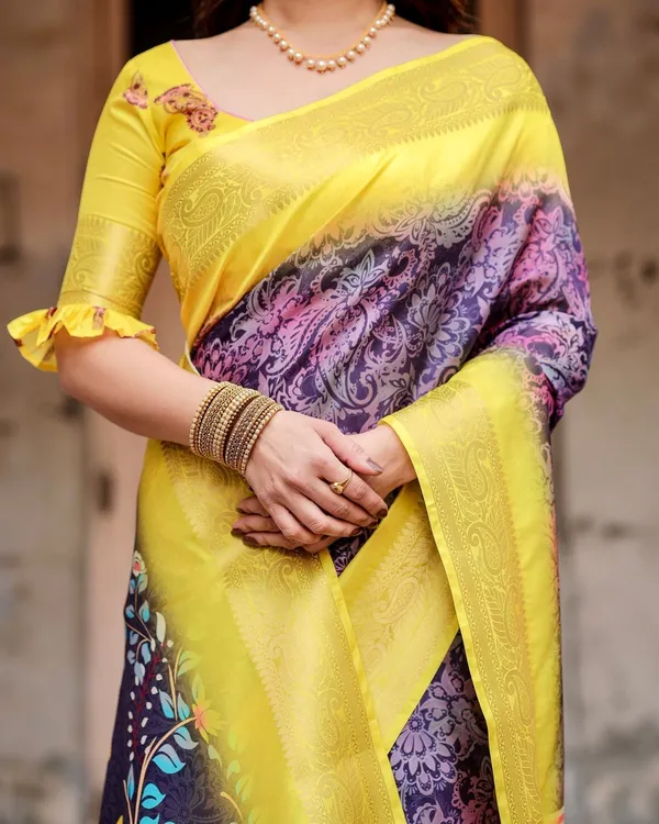 Purple_and_Yellow_Tussar_Silk_Saree_with_Artistic_Peacock_Pallu_and_Zari_Border