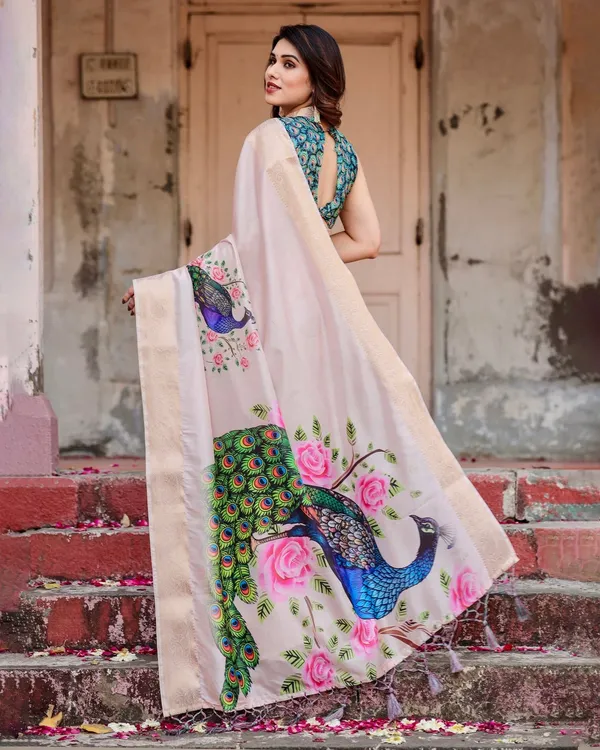 Soft_Pastel_Pink_Tussar_Silk_Saree_with_Hand-Painted_Peacock_and_Floral_Motifs
