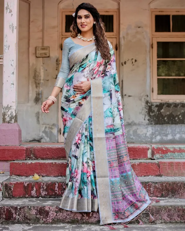 Graceful_Floral_Digital_Print_Saree_with_Gold_Paisley_Border_and_Multicolor_Pallu