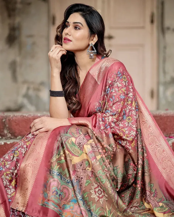 Rich_Maroon_Digital_Print_Saree_with_Antique_Floral_Design_and_Elegant_Tassels