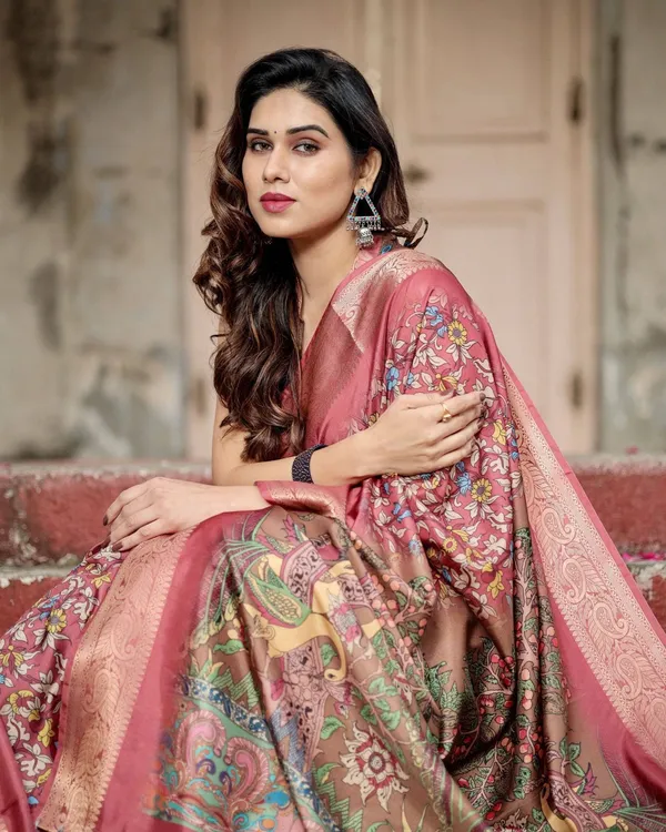 Rich_Maroon_Digital_Print_Saree_with_Antique_Floral_Design_and_Elegant_Tassels