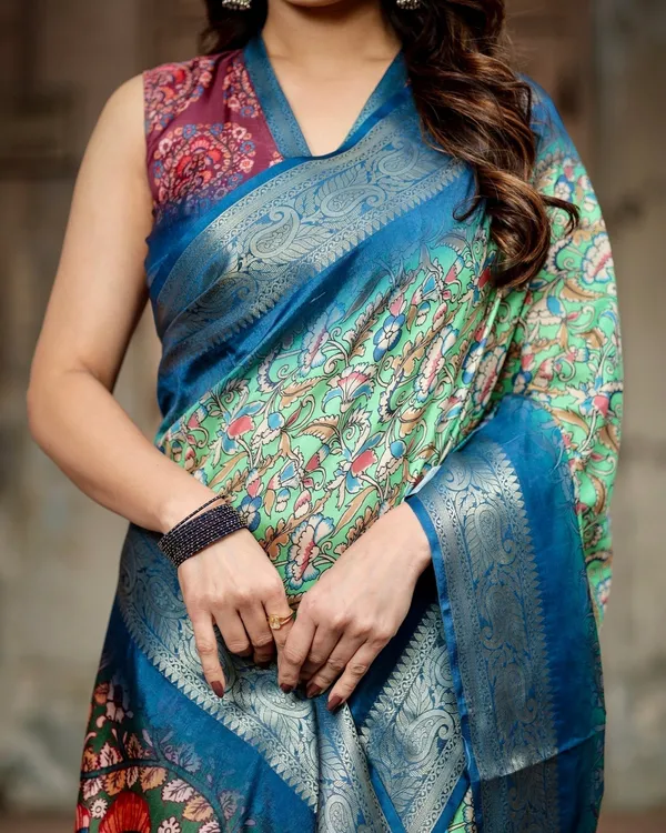Majestic_Blue_and_Green_Digital_Print_Saree_with_Intricate_Floral_Motifs_and_Contrasting_Pallu