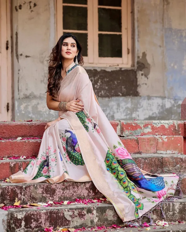 Soft_Pastel_Pink_Tussar_Silk_Saree_with_Hand-Painted_Peacock_and_Floral_Motifs