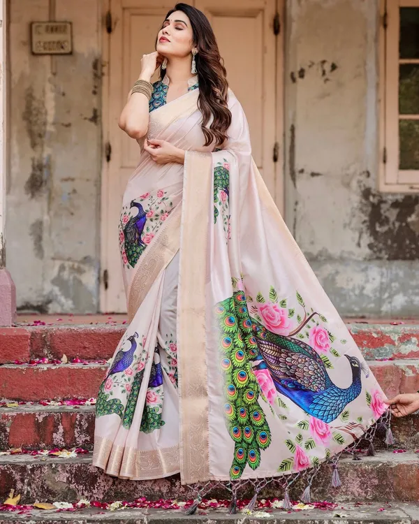 Soft_Pastel_Pink_Tussar_Silk_Saree_with_Hand-Painted_Peacock_and_Floral_Motifs