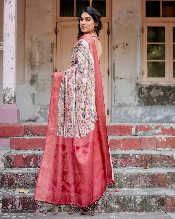 Red_and_Multicolor_Digital_Print_Banarasi_Silk_Saree_with_Zari_Weave_and_Tassel-Adorned_Pallu