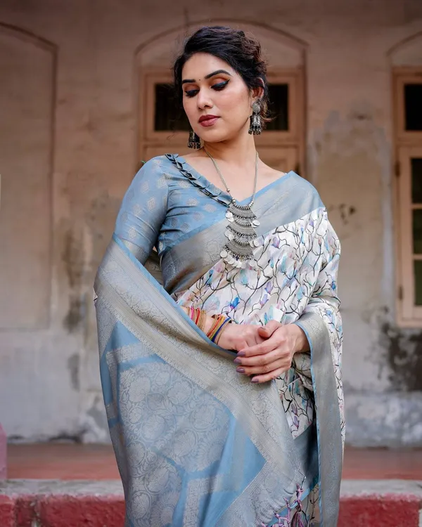 Elegant_Light_Blue_Banarasi_Silk_Saree_with_Floral_Design_and_Zari_Weaved_Pallu