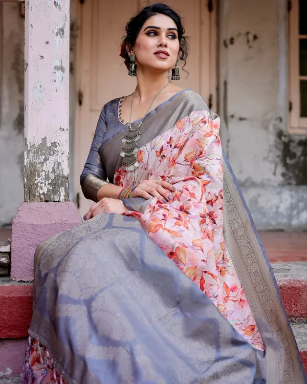 Graceful_Grey_Banarasi_Silk_Saree_with_Floral_Elegance_and_Zari_Accents