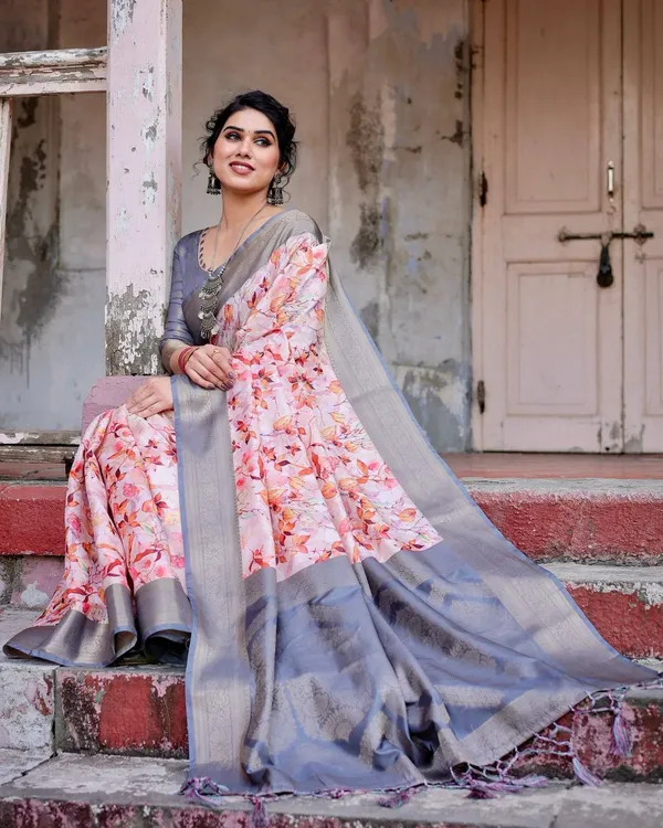 Graceful_Grey_Banarasi_Silk_Saree_with_Floral_Elegance_and_Zari_Accents
