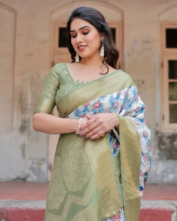 Blue_and_Green_Floral_Digital_Print_Banarasi_Silk_Saree_with_Zari_Weave_and_Tassel-Embellished_Pallu