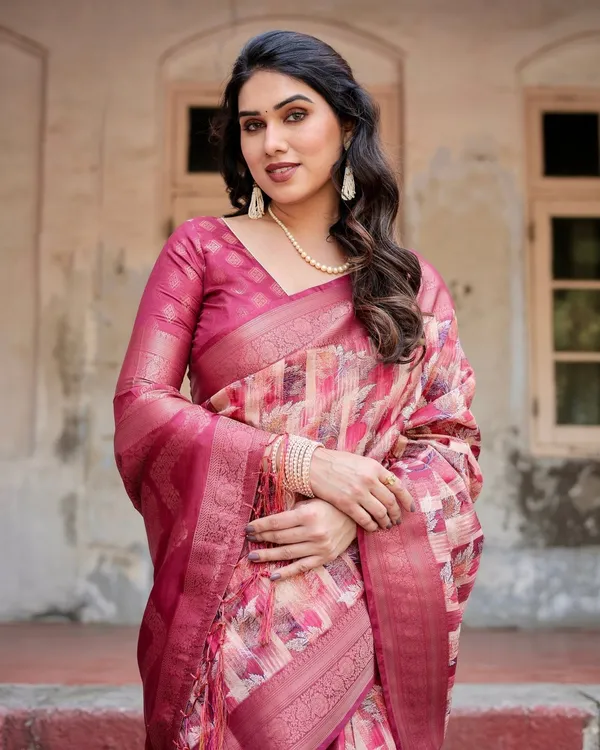 Pink_and_Maroon_Abstract_Digital_Print_Banarasi_Silk_Saree_with_Zari_Weave_and_Tassel-Embellished_Pallu