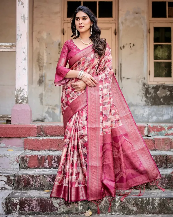 Pink_and_Maroon_Abstract_Digital_Print_Banarasi_Silk_Saree_with_Zari_Weave_and_Tassel-Embellished_Pallu