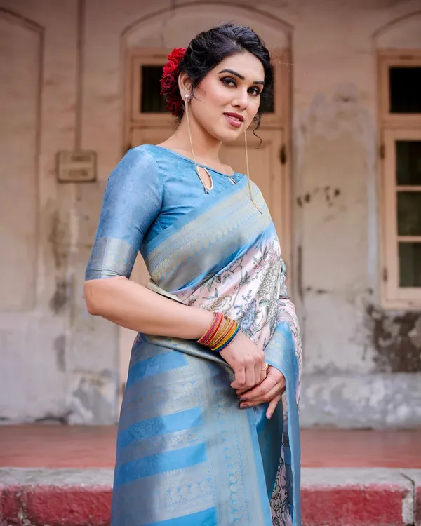 Elegant_Floral_Banarasi_Silk_Saree_in_Sky_Blue_and_Blush_Pink_with_Zari_Weave_and_Tassels