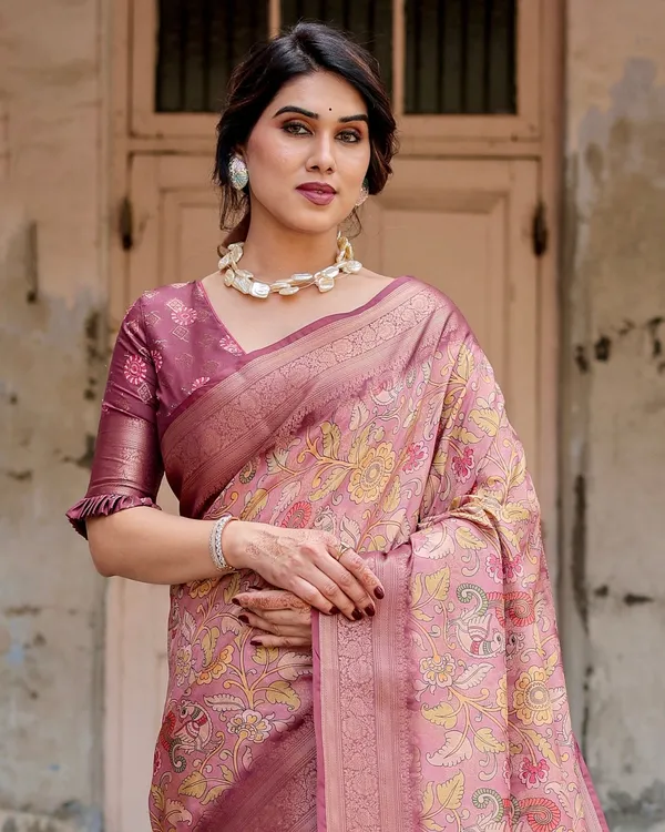 Elegant_Pink_Banarasi_Silk_Saree_with_Floral_Zari_Weaving_and_Tassel-Embellished_Pallu