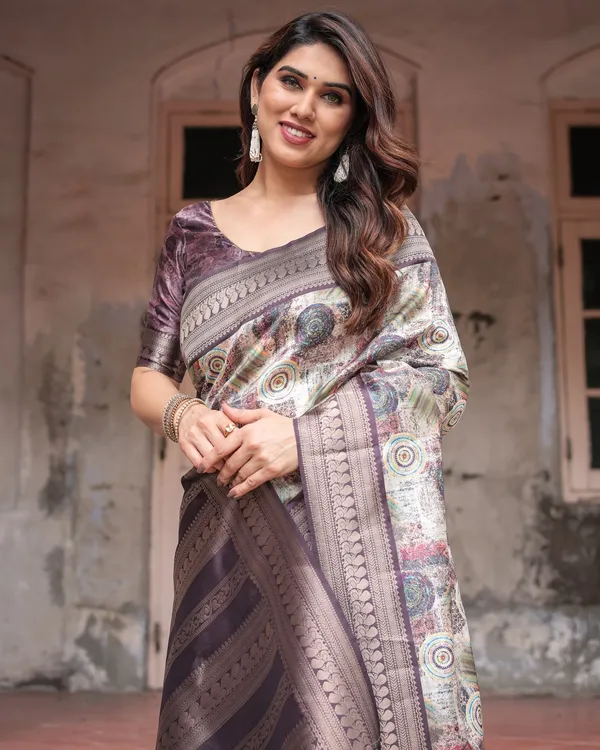 Regal_Purple_Banarasi_Silk_Saree_with_Digital_Print_and_Ornate_Border