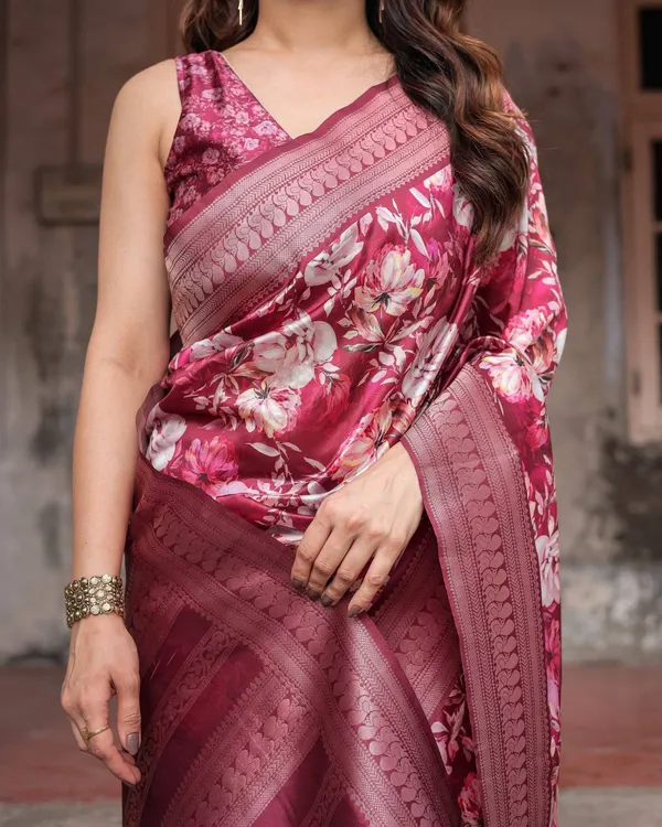 Maroon_Banarasi_Silk_Saree_with_Bold_Floral_Digital_Print_&_Rich_Zari_Border