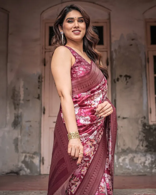 Maroon_Banarasi_Silk_Saree_with_Bold_Floral_Digital_Print_&_Rich_Zari_Border
