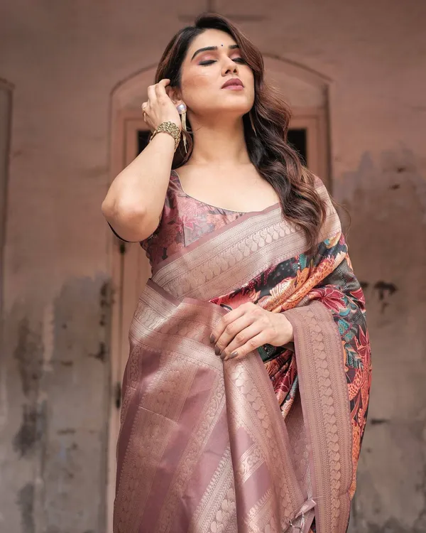 Exotic_Multicolor_Banarasi_Silk_Saree_with_Zari_Border_and_Tassels