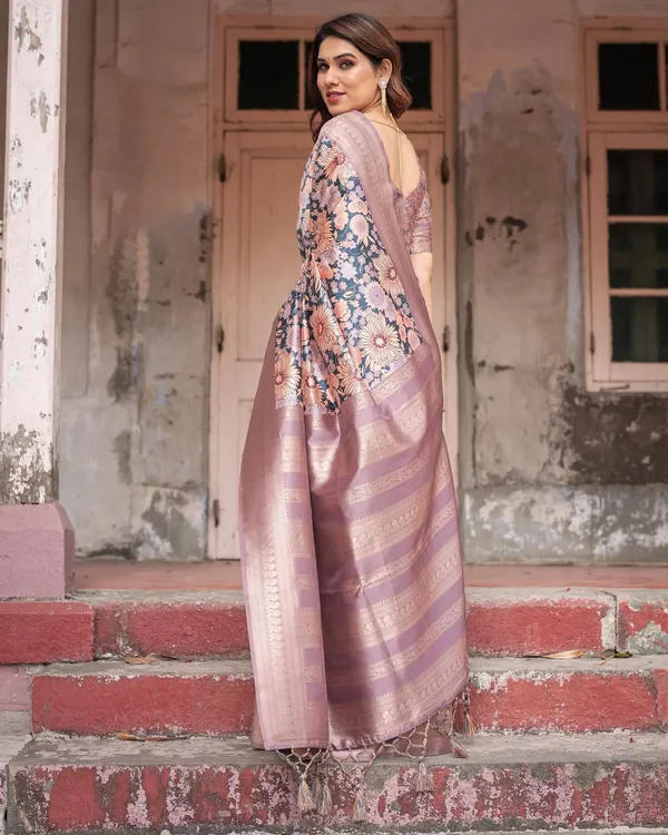 Lavender_Banarasi_Silk_Saree_with_Pastel_Floral_Digital_Print_&_Zari_Border
