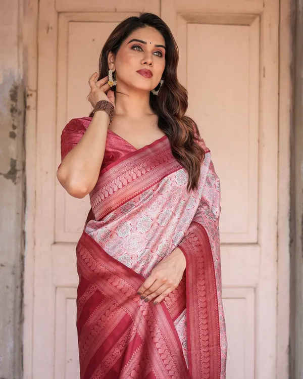 Crimson_Red_Banarasi_Silk_Saree_with_Geometric_Digital_Print_&_Zari_Border