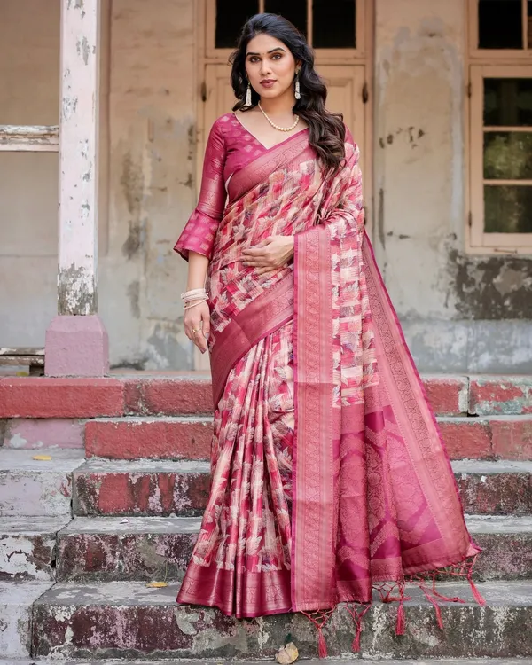 Pink_and_Maroon_Abstract_Digital_Print_Banarasi_Silk_Saree_with_Zari_Weave_and_Tassel-Embellished_Pallu
