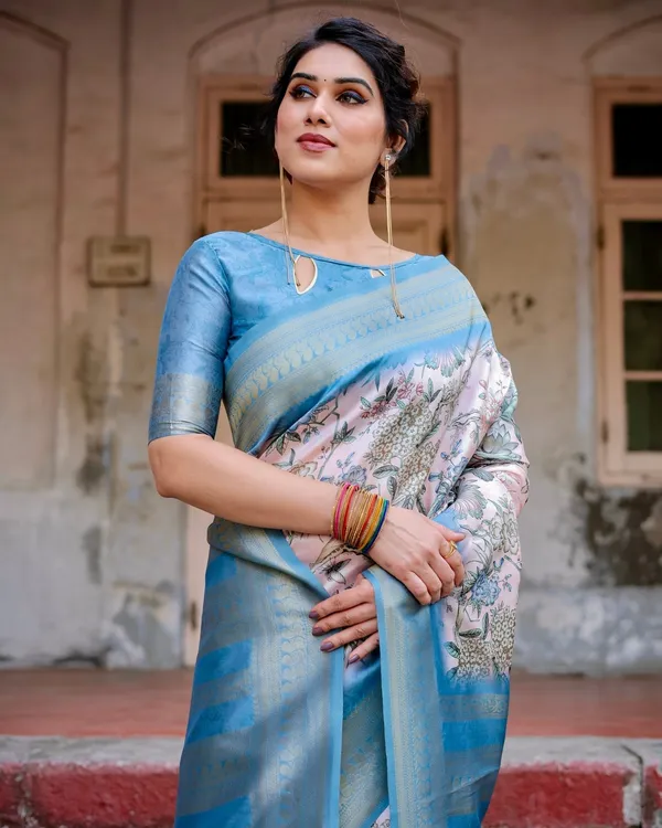 Elegant_Floral_Banarasi_Silk_Saree_in_Sky_Blue_and_Blush_Pink_with_Zari_Weave_and_Tassels