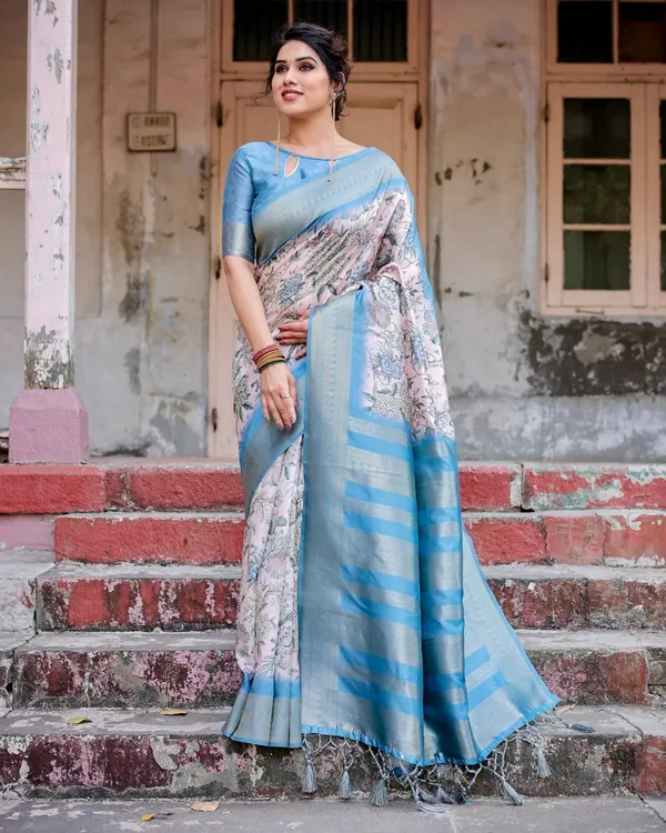 Elegant_Floral_Banarasi_Silk_Saree_in_Sky_Blue_and_Blush_Pink_with_Zari_Weave_and_Tassels
