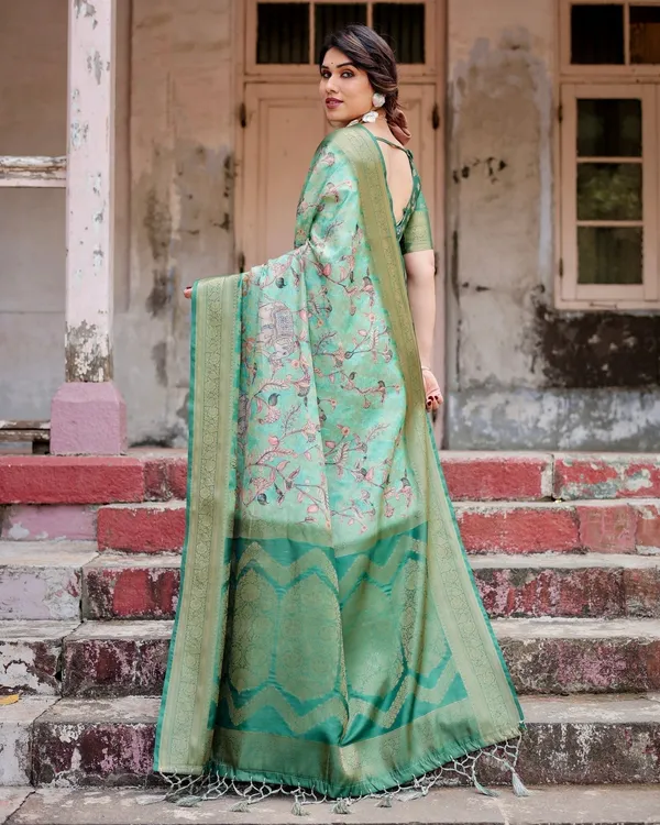 Graceful_Green_Banarasi_Silk_Saree_with_Intricate_Floral_and_Elephant_Weaves